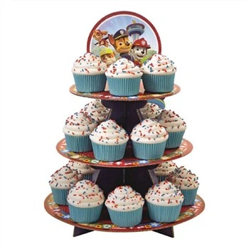 3-laags kartonnen cupcake-standaard